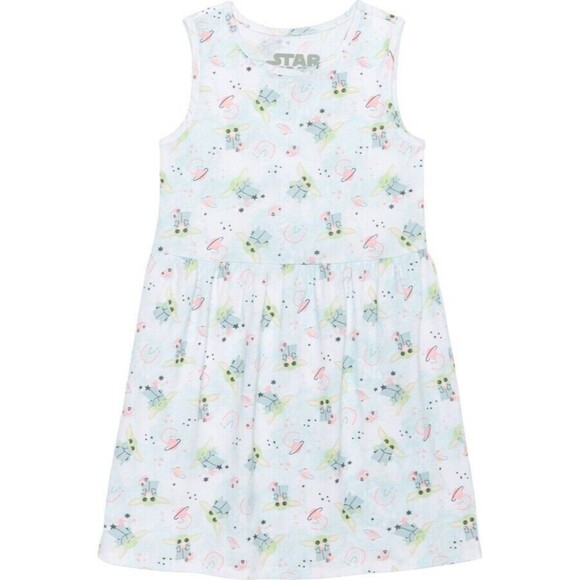 Star Wars Little Girls Sweet Child Sleeveless Tank Dress Crew Neck Multi Sz 4 - Picture 1 of 5